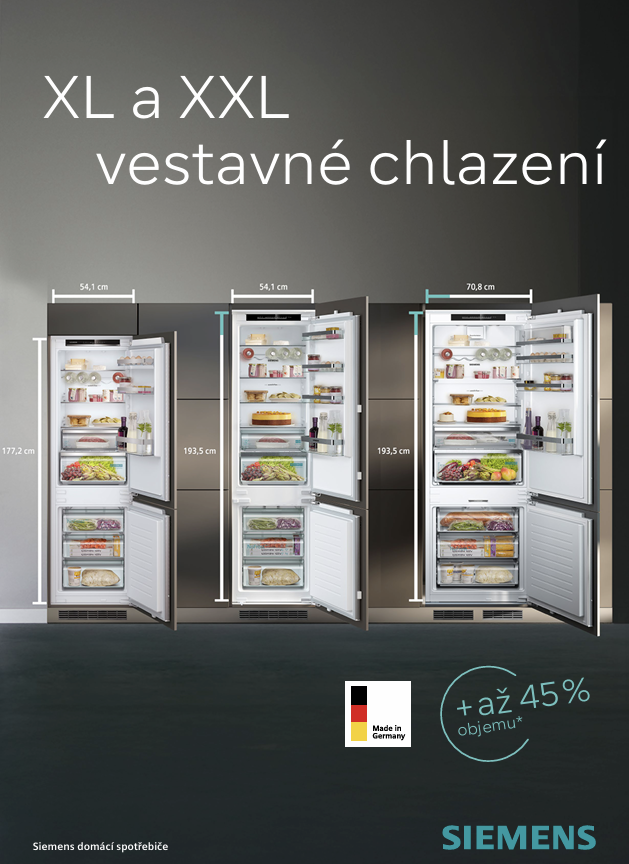 letak XL a XXL siemens vestavné chlazení